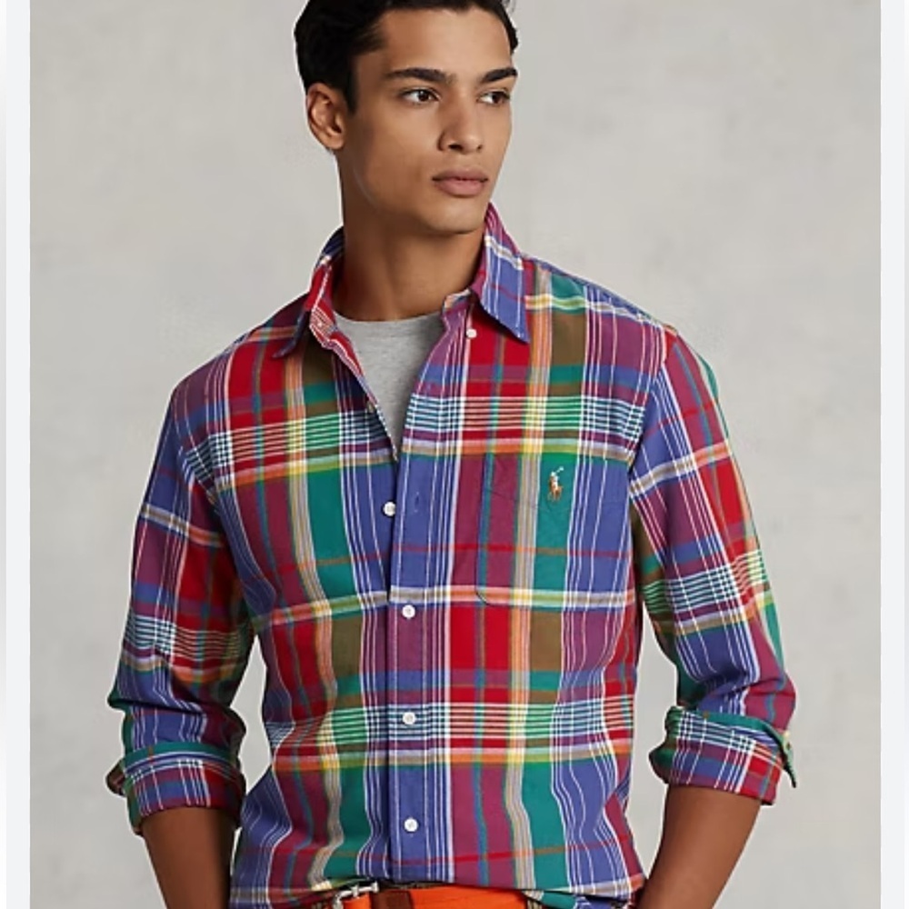 Polo Ralph Lauren Vibrant Mens Oxford Button down Classic-Fit performance-M NWT